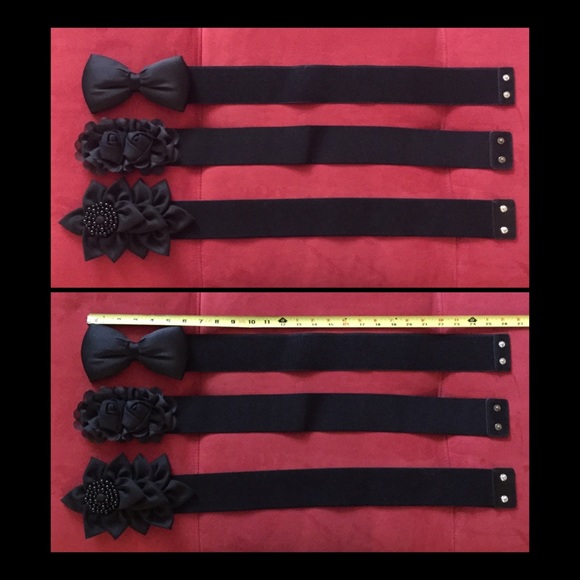 Accessories - Set of 3 cinch waist belts with snap closure